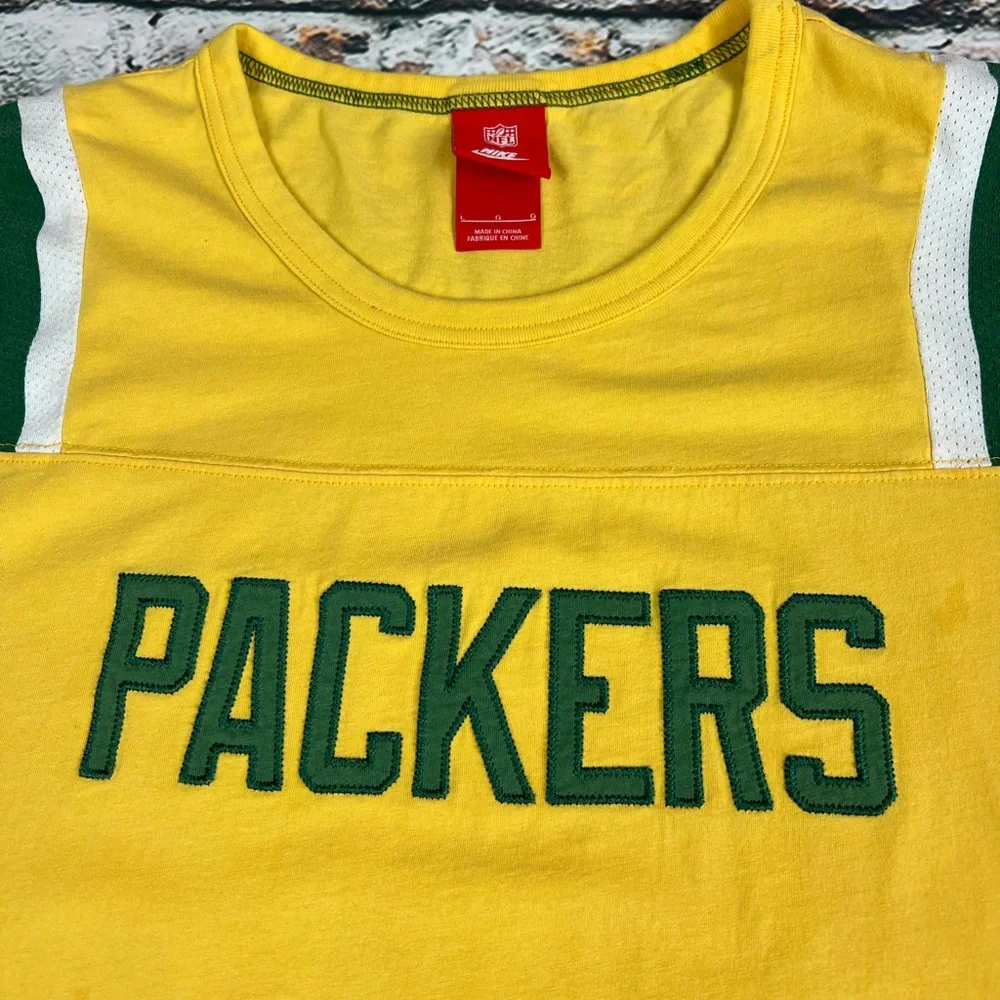 Vtg Green Bay Packers Nike Embroidered‎ Red Tag Sz L